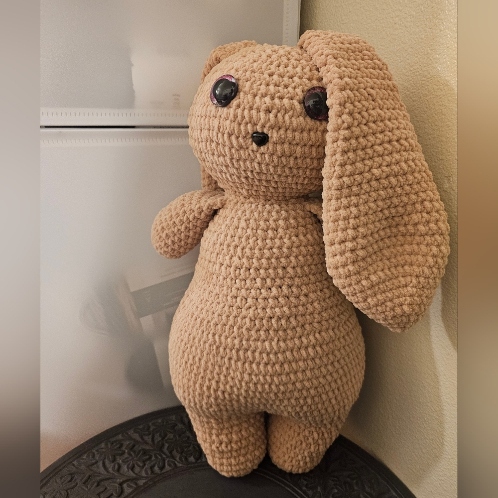 Handmade Medium/large Crochet Bunny Plush - Picture 6 of 9